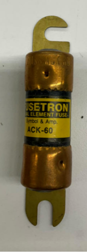 Bussmann ACK-60 Fusetron 60 Amp Dual Element Fuse 13OVDC