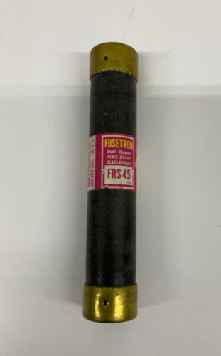 Bussmann FRS-45 Fusetron Lot of 3 Time Delay Fuses 45 Amp 600 VAC