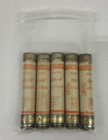 Gould Shawmut  ATS-DE35R Dual Element Time Delay 35 Amps 600 Vac Fuses Lot of 5