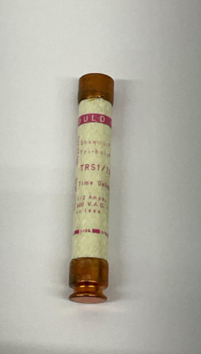 Gould  TRS1/2R Lot of 3 Time Delay Fuses 1/2-Amp, 600 VAC - 0