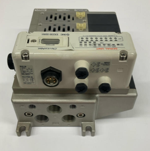 SMC  VV815-03S-SUQW0   Manifold 4 Slot w/ Devicenet EX230-SDN1 Module