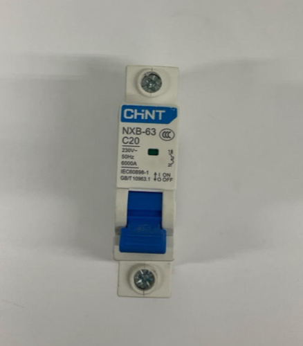 Chint  NXB-63-C20  1 Pole  20 Amp Circuit Breaker  230 VAC