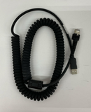 Datalogic  CAB-467  Coiled USB Cable  Type A  PC  12''-5
