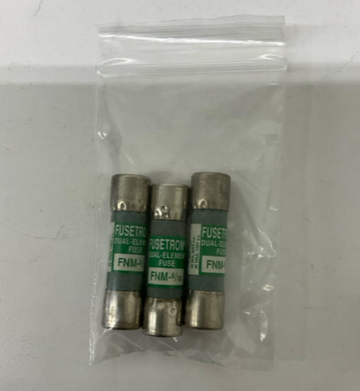 Bussmann Fusetron FNM-6/10 Dual Element fuses 0.6-Amp Lot of 3