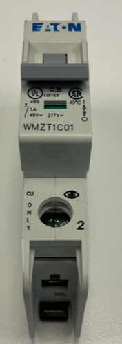 Eaton WMZT1C01 1-Amp Din Mount Circuit Breaker 10kA Type C