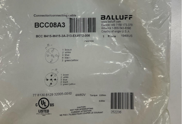 Balluff BCC M415-M415-3A-313-EX45T2-006 Cable M12 Male-Female BCC08A3