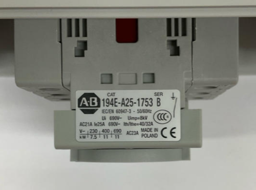 Allen Bradley 194E-Y25M-1753-6G, 25A, 3-Phase Thermoplastic Load Switch