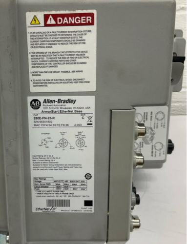 Allen Bradley  284E-FVD6P0Z-25-RRW  AmorStart Control Module  268166