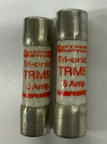Ferraz Shawmut TRM5 Lot of 2 Time Delay Fuses 250 VAC