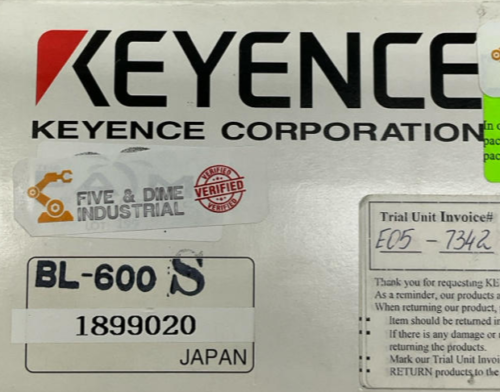 Keyence BL600S Laser Scanner Sensor 5 VDC