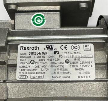 Rexroth Bosch 3842547993 Electric Motor (Missing Cover) - 0