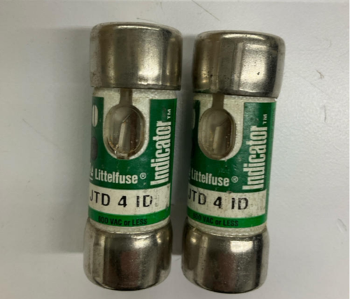 Littelfuse Indicator JTD-4-ID Lot of 2 Class J Time Delay 4-Amp Fuses