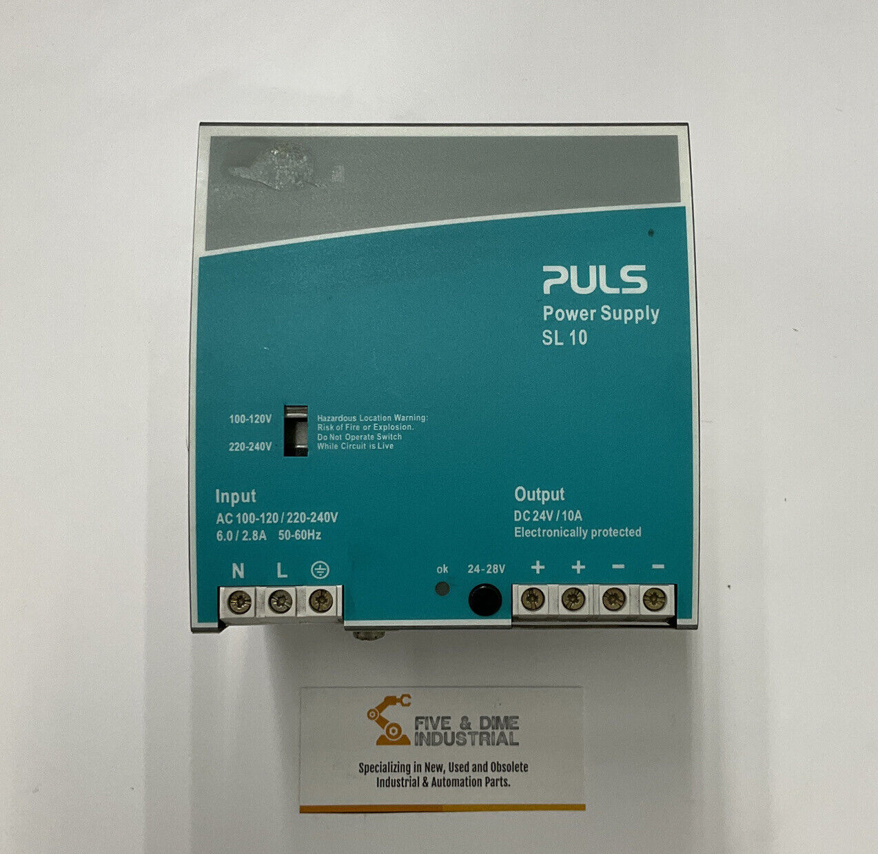 Puls SL10.100 Power Supply Input - AC 120/240V Output - DC 24V/10A (BK134)