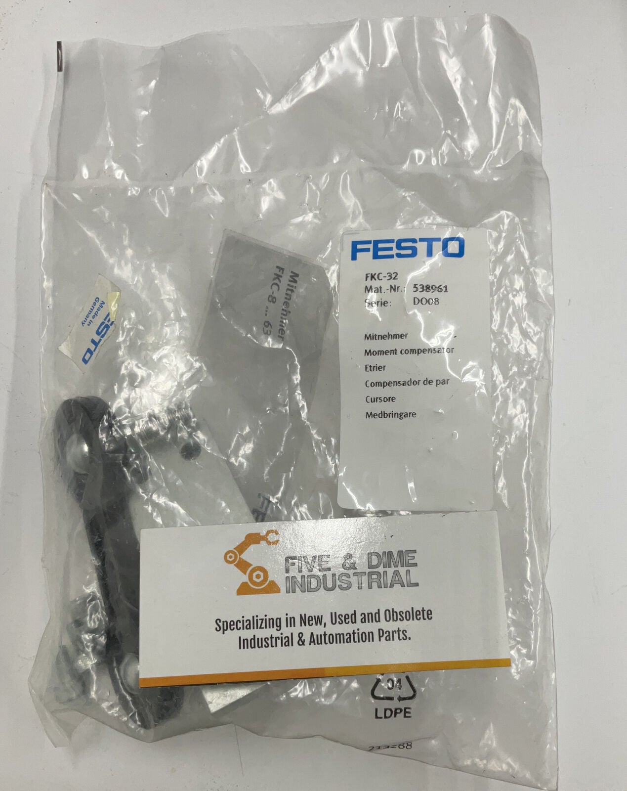 Festo FKC-32 New Moment Compensator for linear drive DGC-G (RE101)