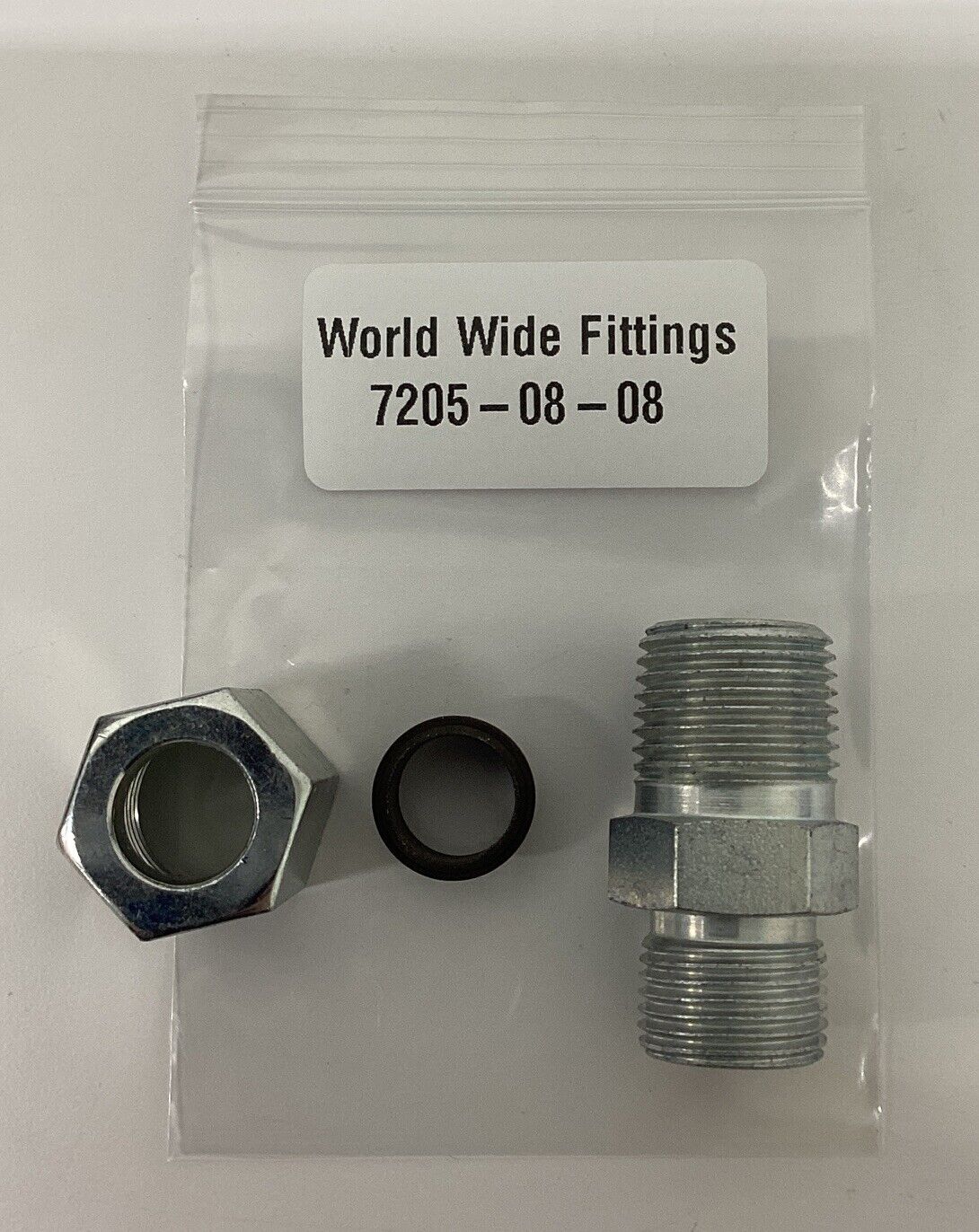World Wide Fittings 7205-08-08 Flareless Compression to Male Pipe Fitting BL196