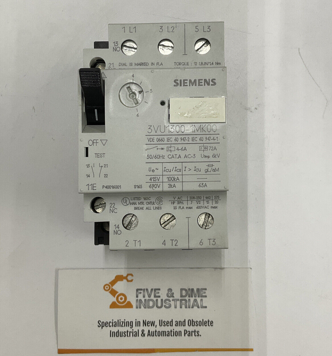 Siemens 3VU1300-1MK00 Circuit Breaker 4-6A (CL141)