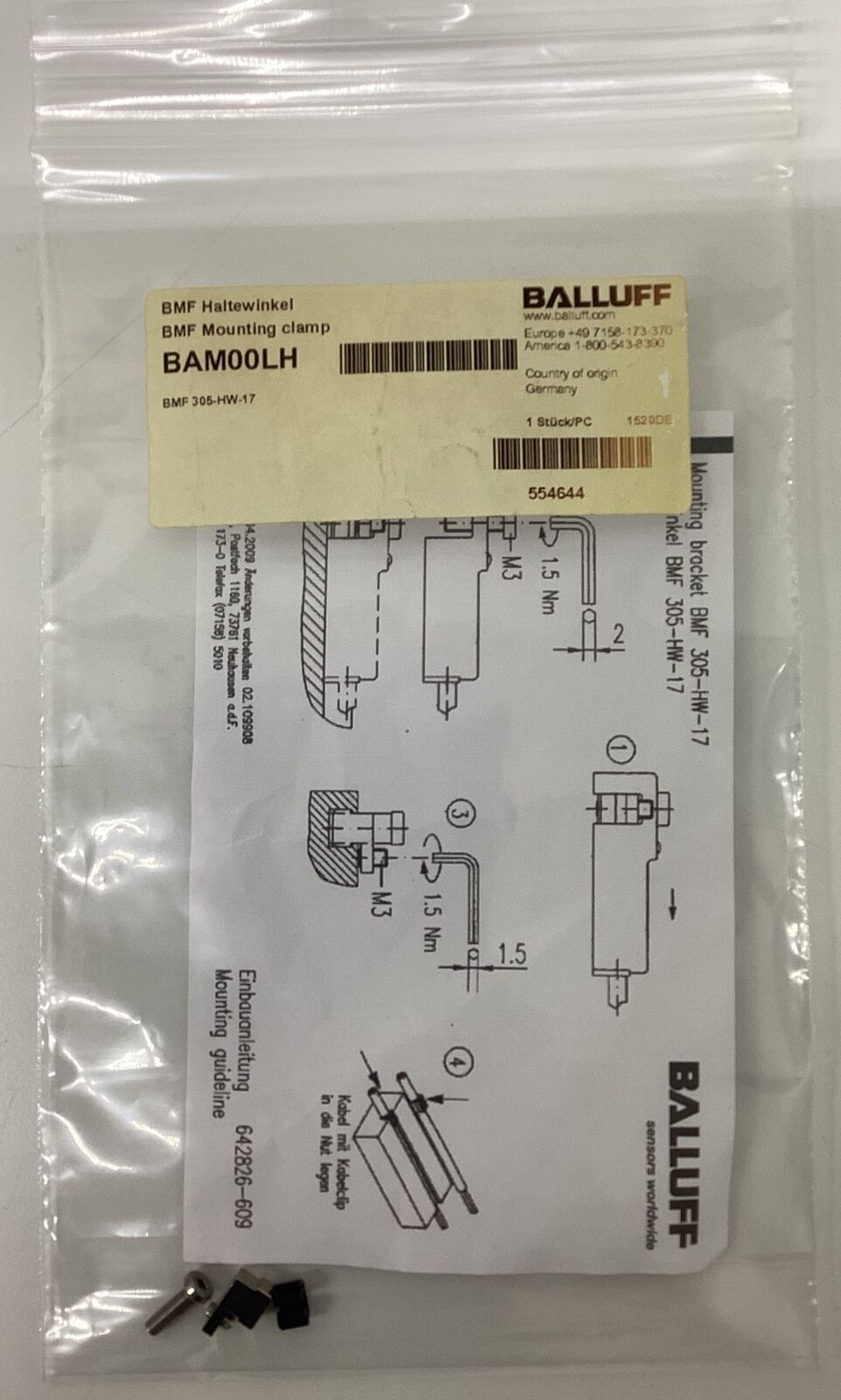 Balluff BAM00LH BMF Mounting Clamp (BL280)
