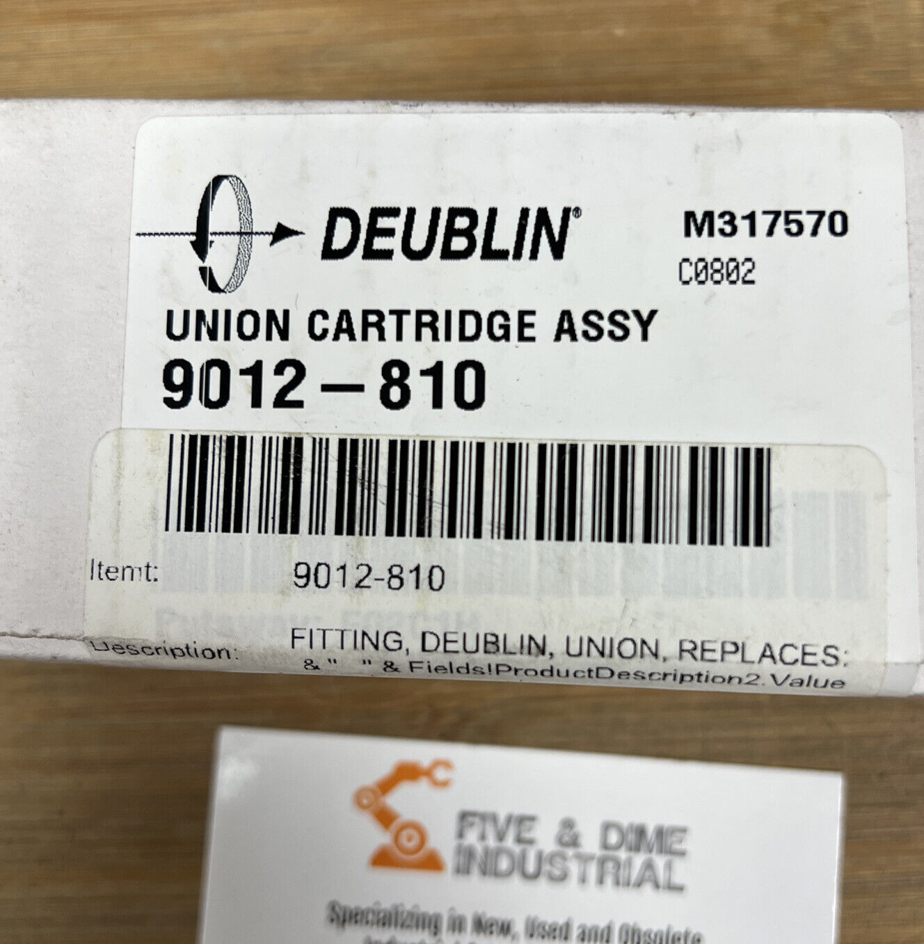 Deublin 9012-800 UNION CARTRIDGE ASSY (YE100) - 0
