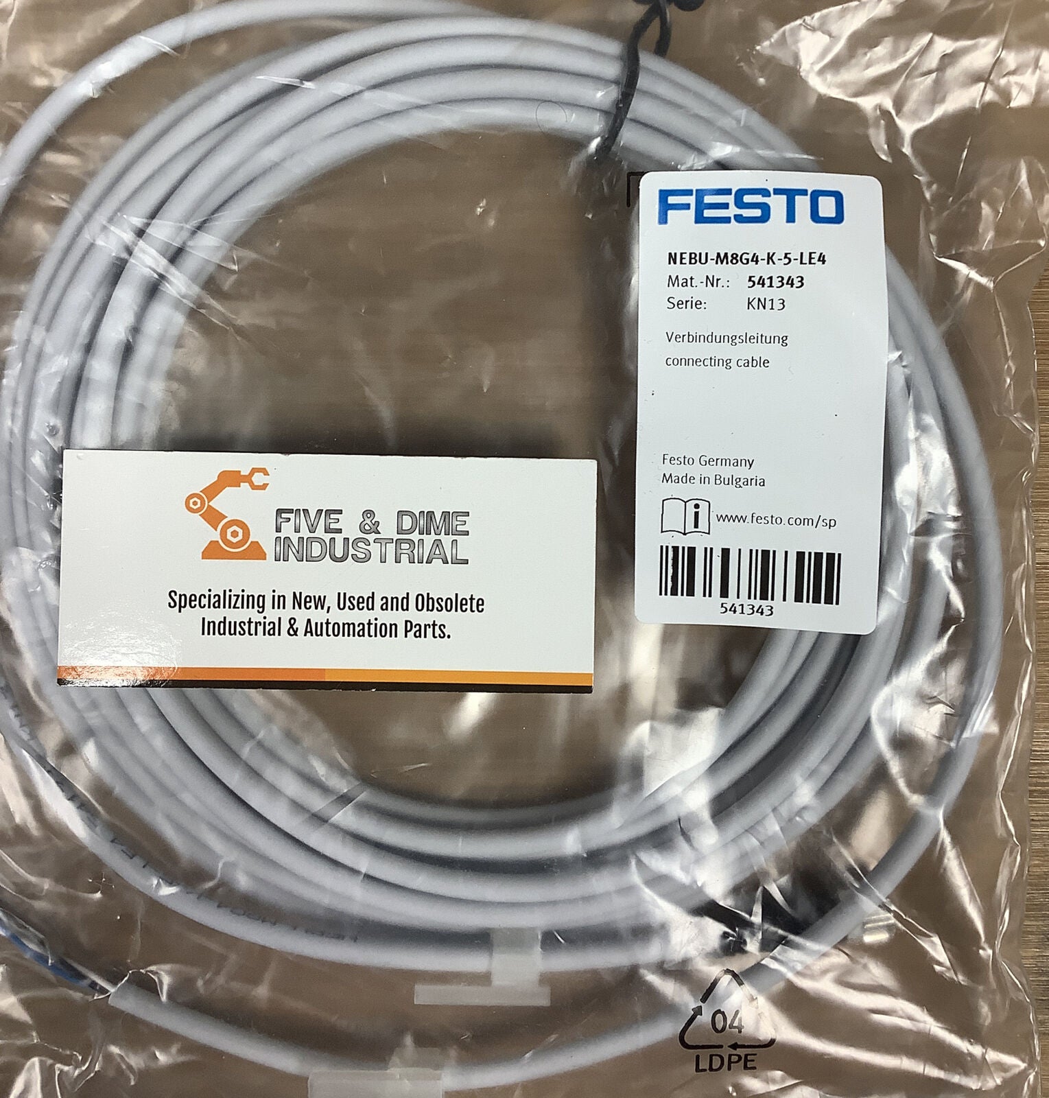 Festo NEBU-M8G4-K-5-LE4 New Connecting Cable (CL307)