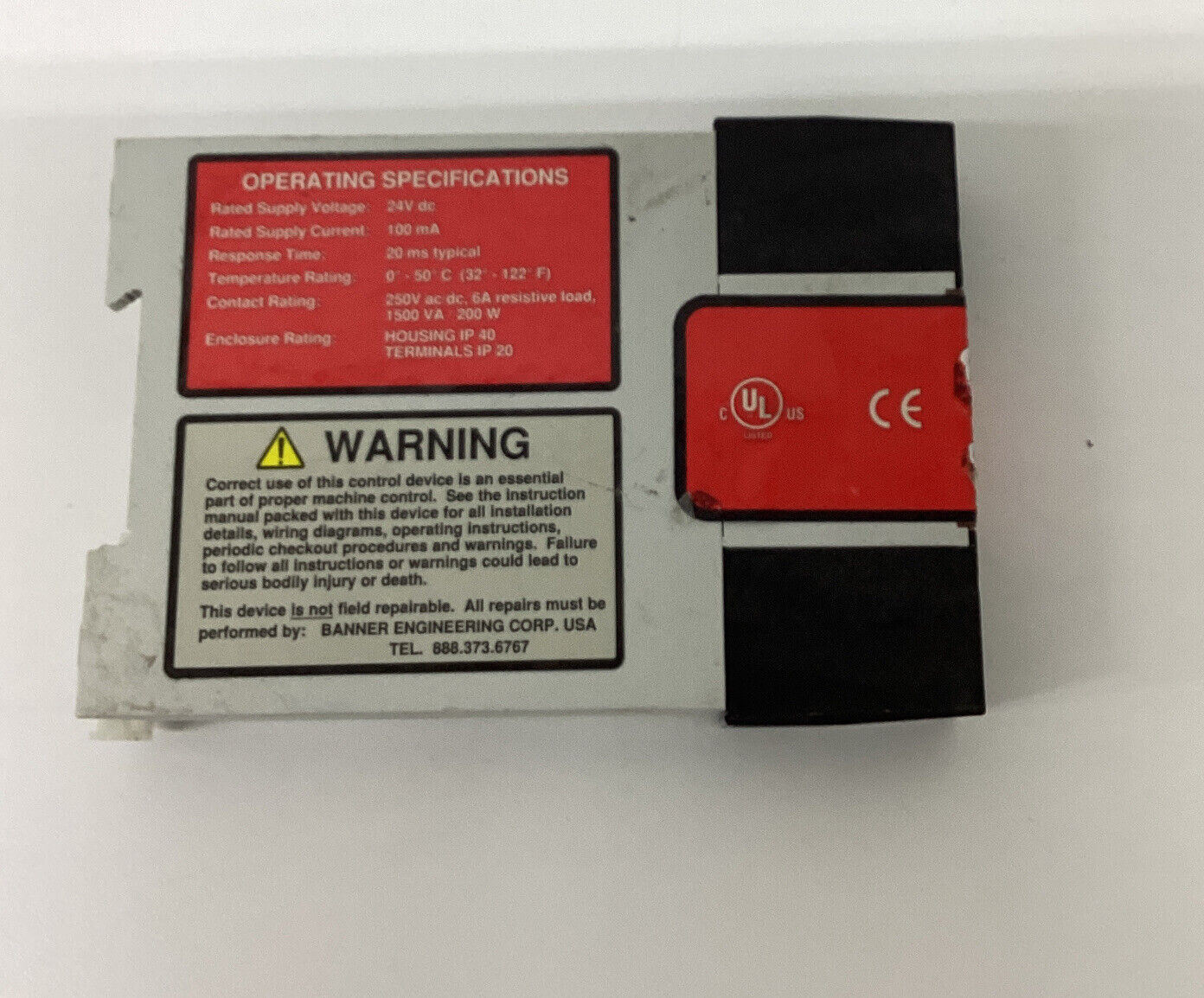 Banner  IM-T-9A  Machine Safety Relay  24VDC  100MA (CL258)