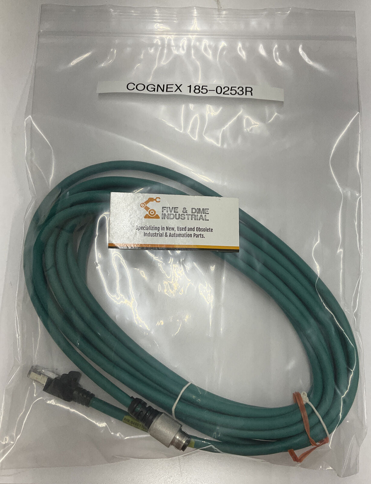Cognex 185-0253R Ethernet Cable 15 Ft 849011003 2A 30V (CBL110)