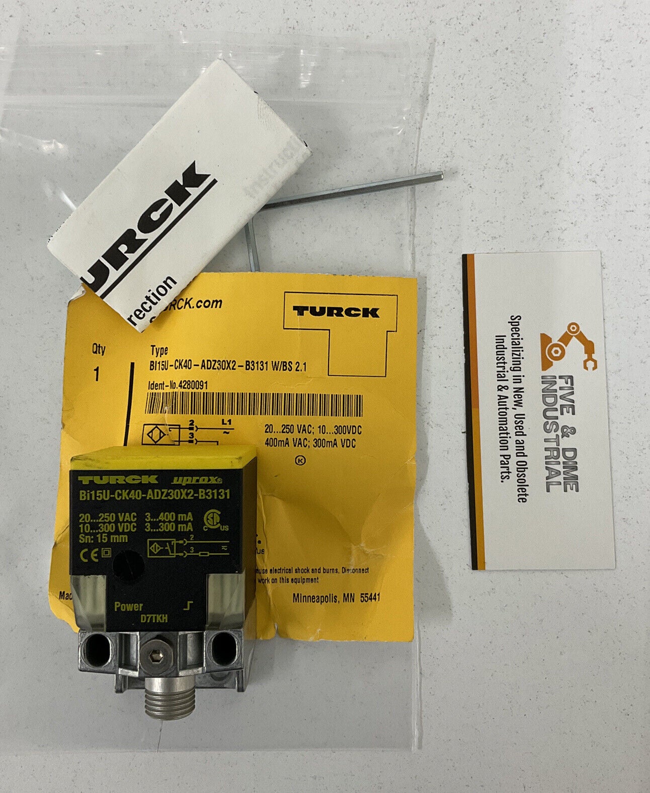 Turck BI15U-CK40-ADZ30X2B3131 W/BS2.1 Inductive Sensor 4280091 (CL133)