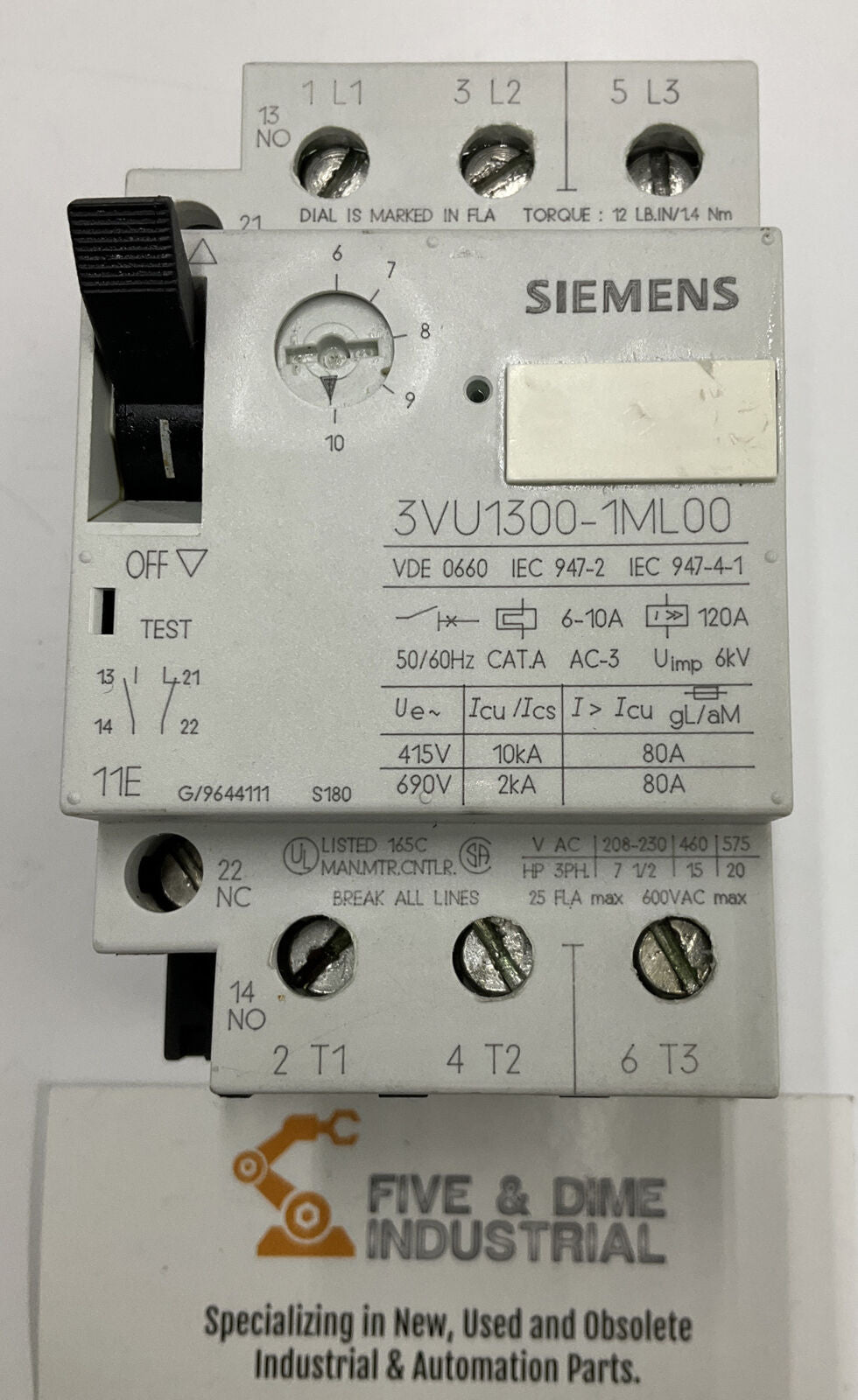 Siemens 3VU1300-1ML00 Circuit Breaker 6-10A (CL273) - 0