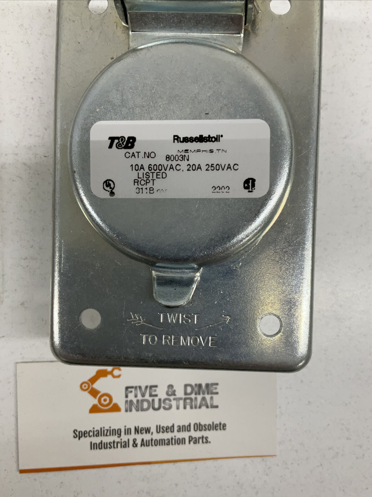 Thomas and Betts  8003N 250/600V 10/20 Amps Ever LOK Receptacle (BL203) - 0