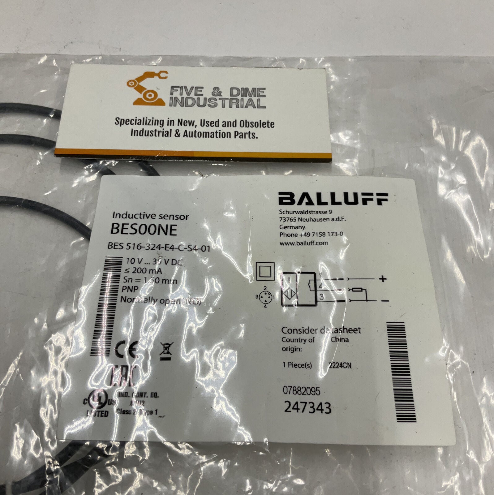 Balluff Besoone Inductive Sensor BES 516-324-E4-C-S4-01 30vcd (BL176)