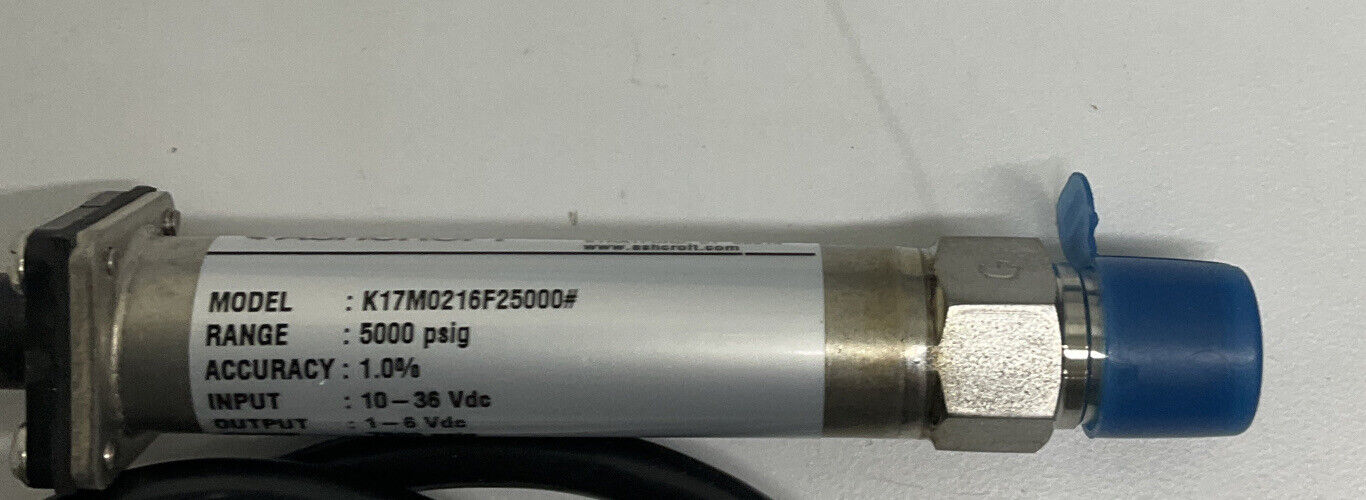 Ashcroft K17M0216F25000# 5000 PSI Pressure Transducer (YE262)