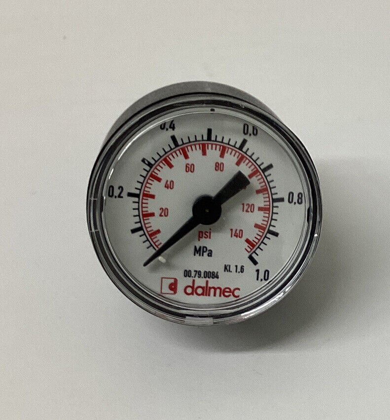 Dalmec 00.79.0084 New Pressure Gauge 1/8 NPT  Rear 140 psi / 1.0 MPa (YE212) - 0