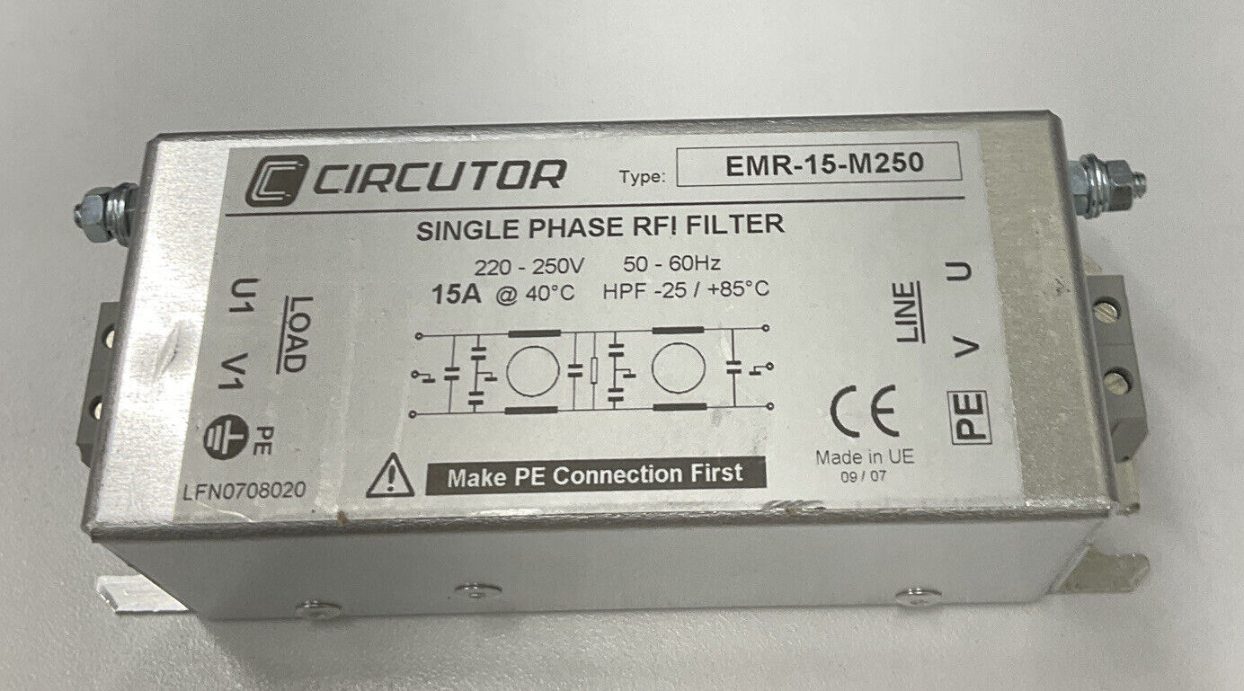 Circutor EMR-15-M250 Single Phase RFI Filler 15A (CL223) - 0