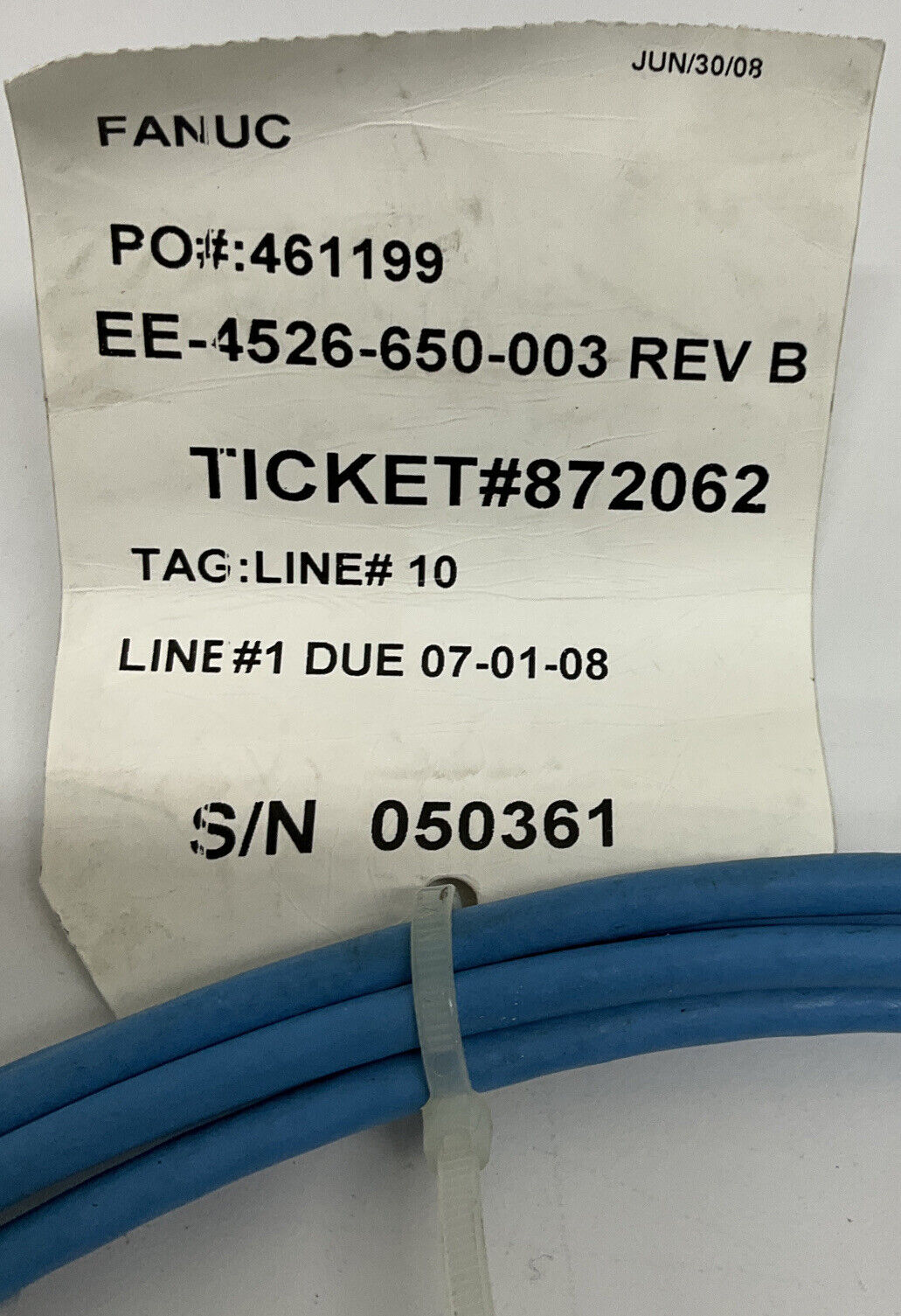 Fanuc EE-4526-650-003 Speed Pickup Wrist Cable 4.5 Meters ( CBL110) - 0