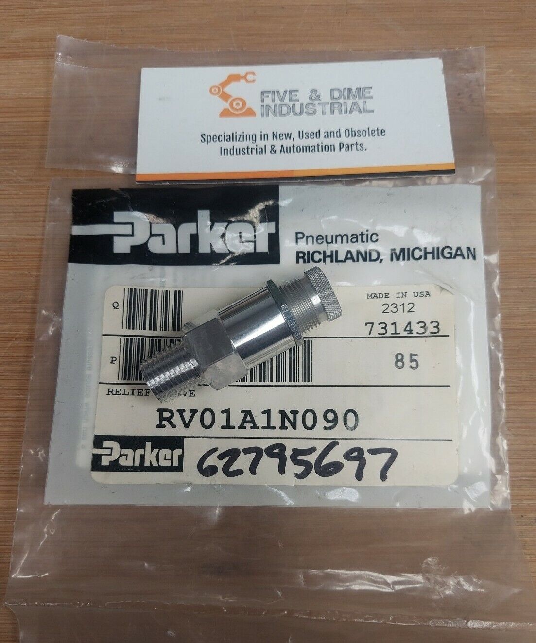 PARKER RV01A1N090 New Pneumatic Relief Valve (GR130)