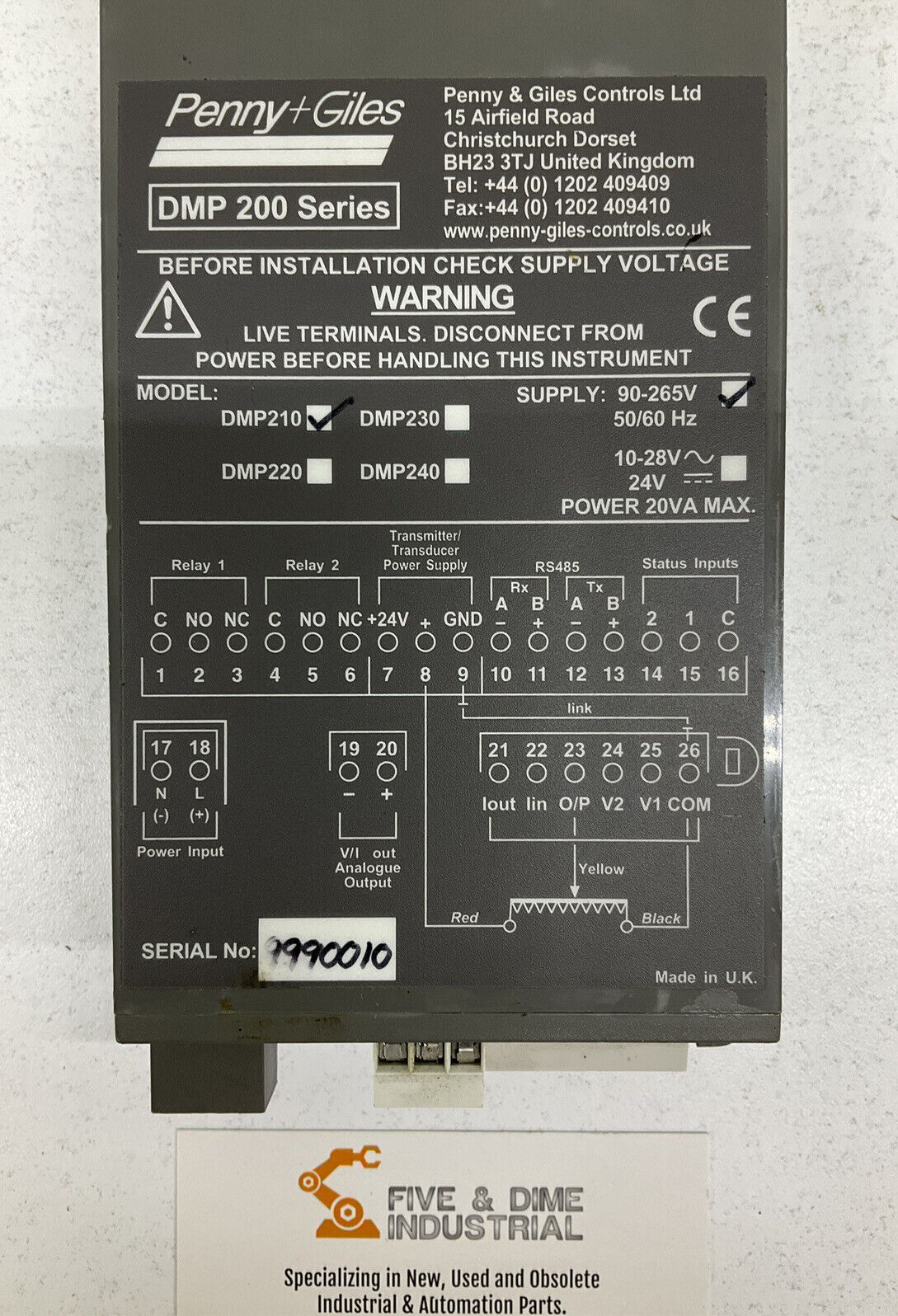 Penny + Giles Controls Panel Meter DPM 210 (GR158) - 0