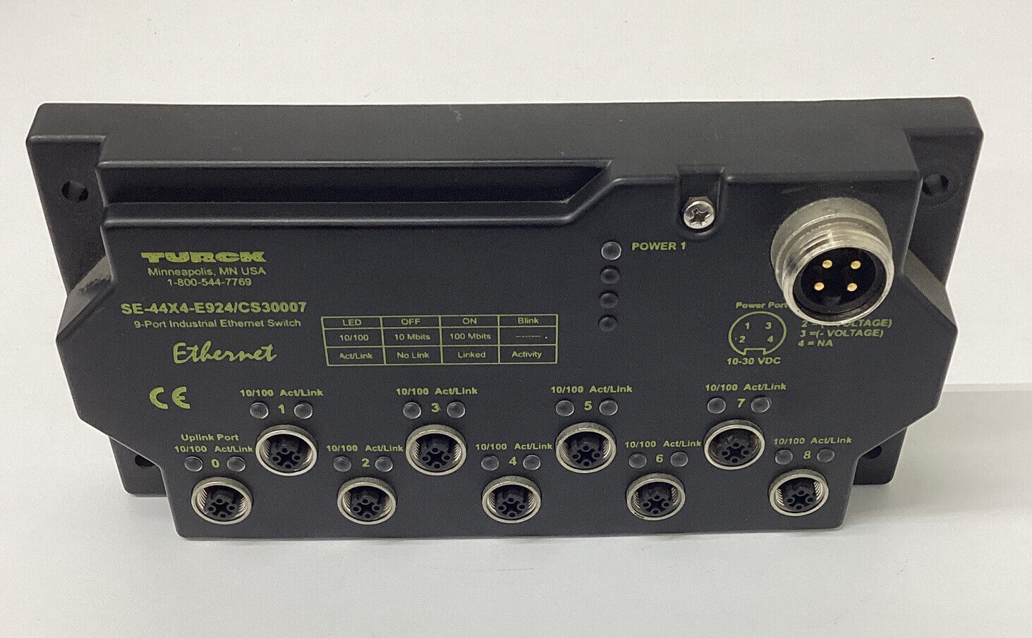 Turck SE-44X4-E924 / CS30007  9-Port Industrial Ethernet Switch (YE246)