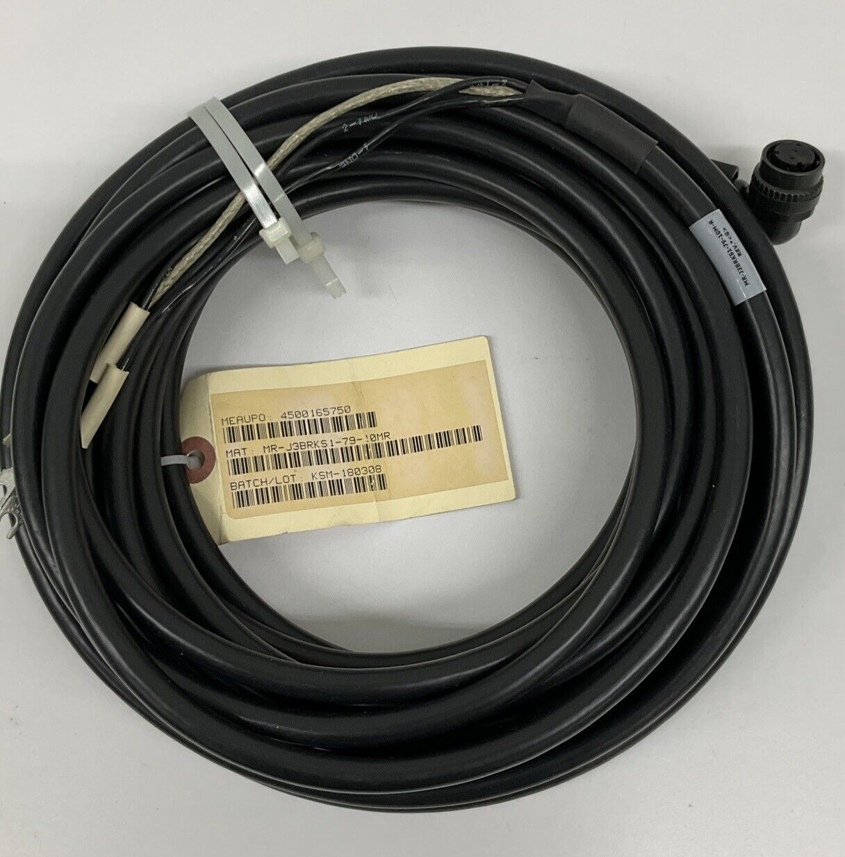Mitsubishi MR-J3BRKS1-79-10M-R Right Angle Connector Motor Brake Cable (CBL106) - 0