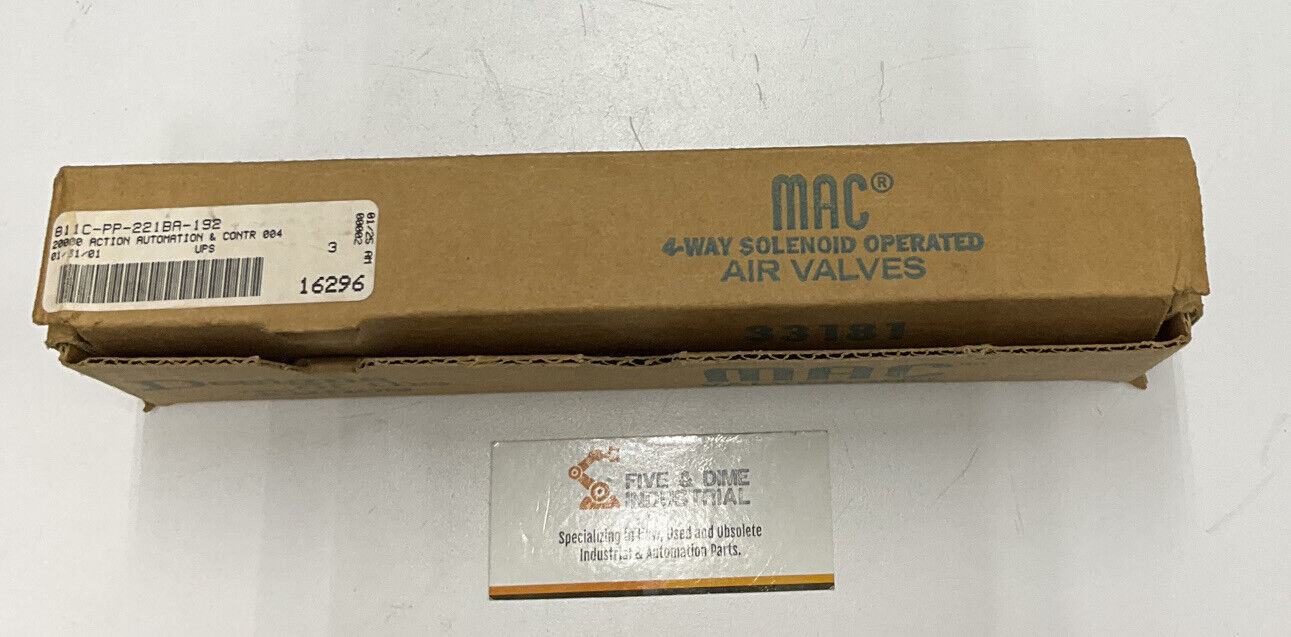 Mac B11C-PP-221BA-192 4 Way 24 vcd Solenoid Valve (CL316)