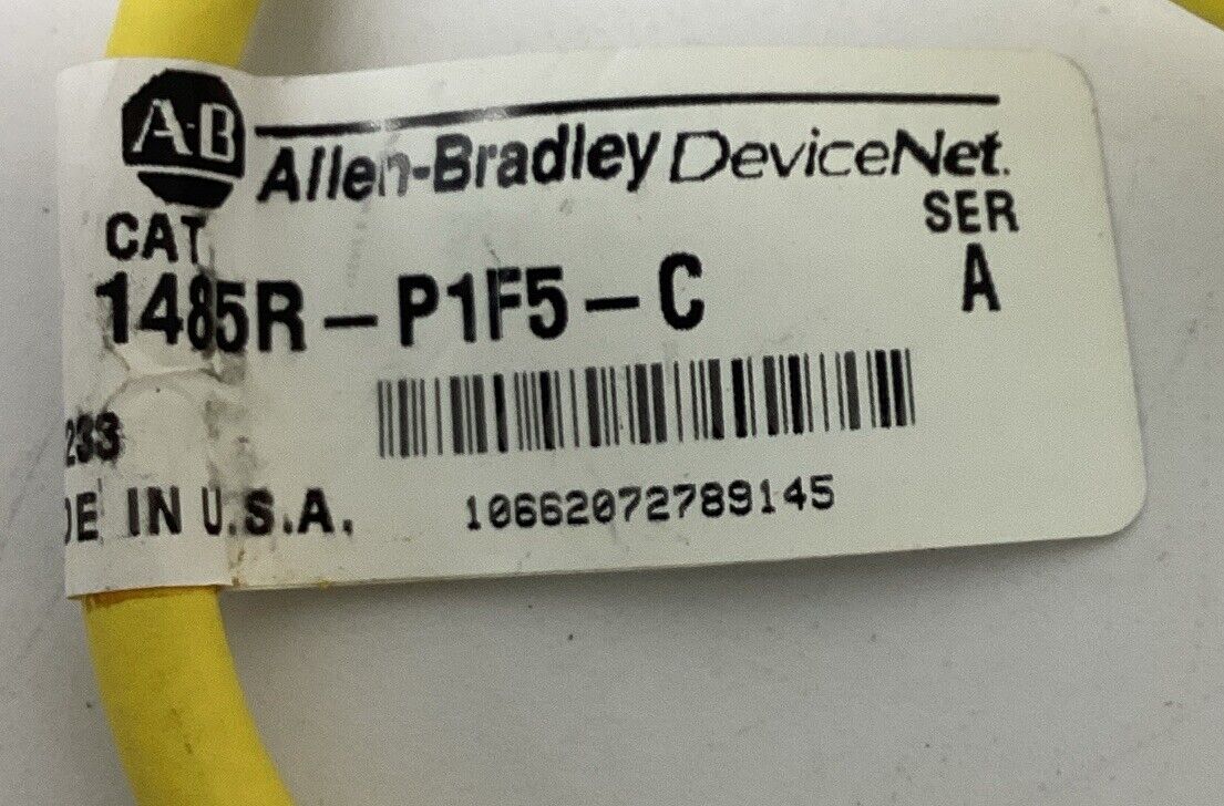 Allen Bradley 1485R-P1F5-C M12 Male Single End DeviceNet Cable 1 Meter (CBL170)