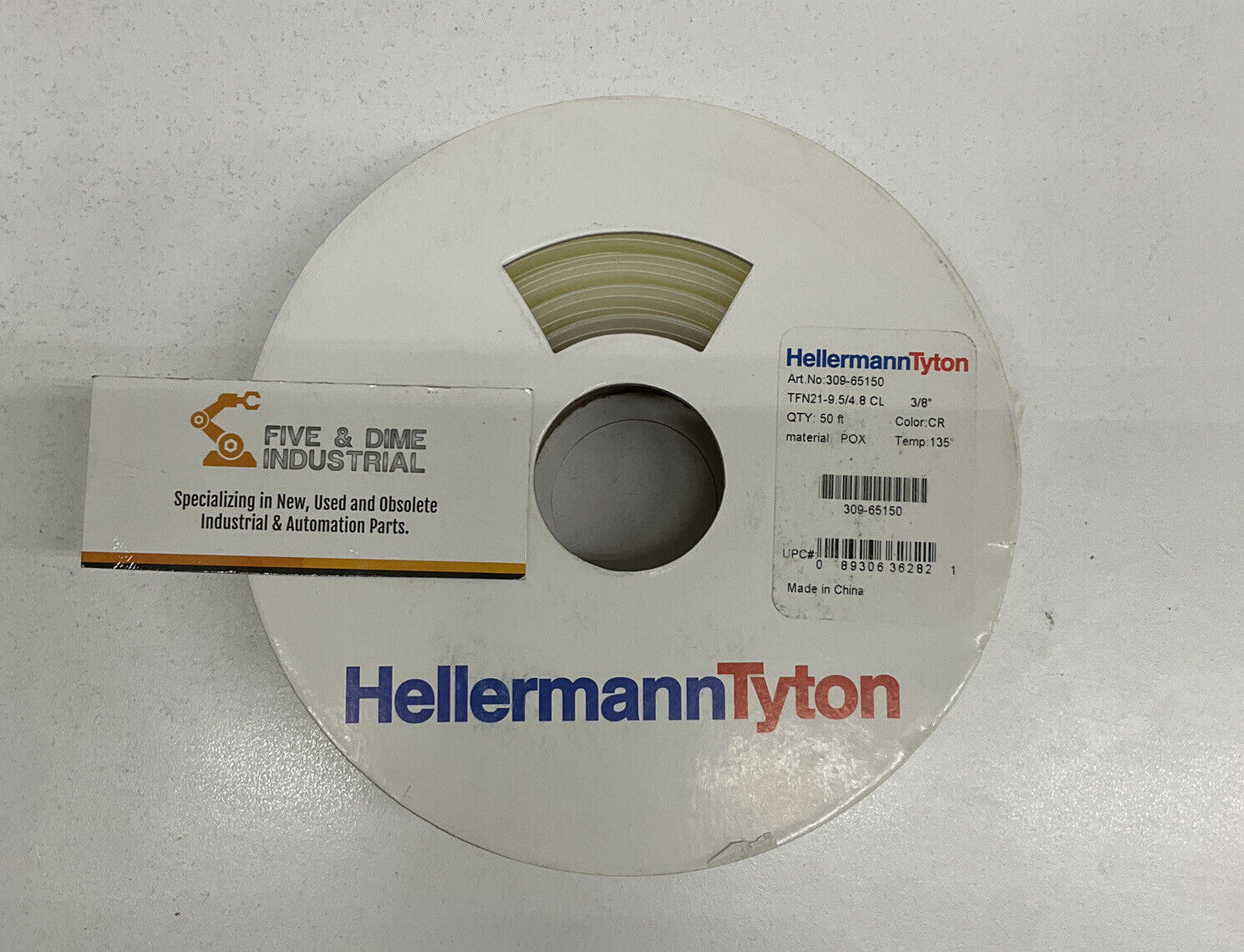 Hellermann Tyton 309-6510 Heat Shrink Tubing 3/8" 50'  Clear FN21-9.5/4.8  BK139 - 0