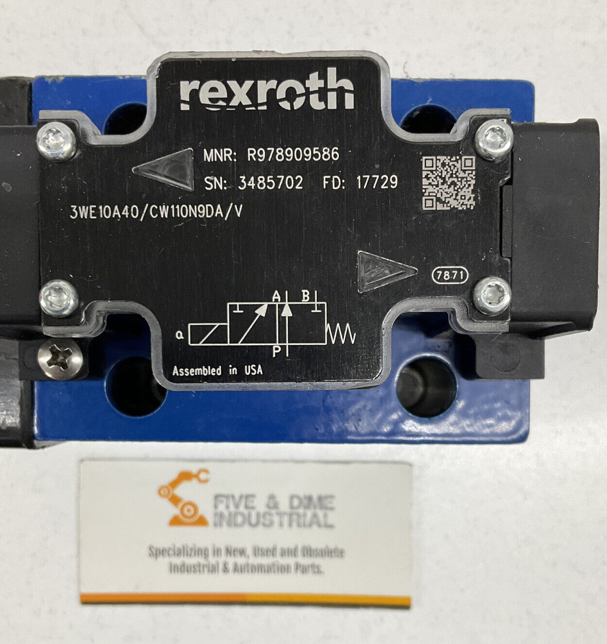 Rexroth / Bosch R978909586 New Throttle Valve 3485702 (RE228) - 0
