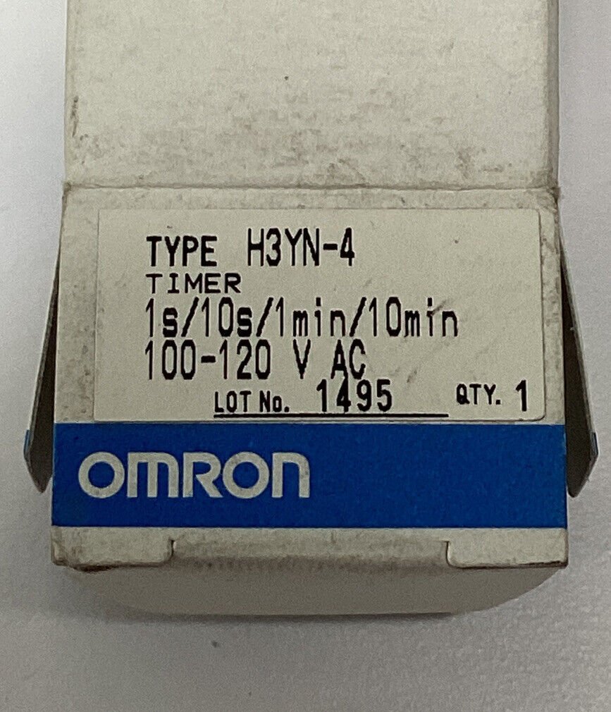 Omron H3YN-4 NEW 1s/10s/1min/10min 100-120VAC, 14 Pin Timer Relay (RE191)