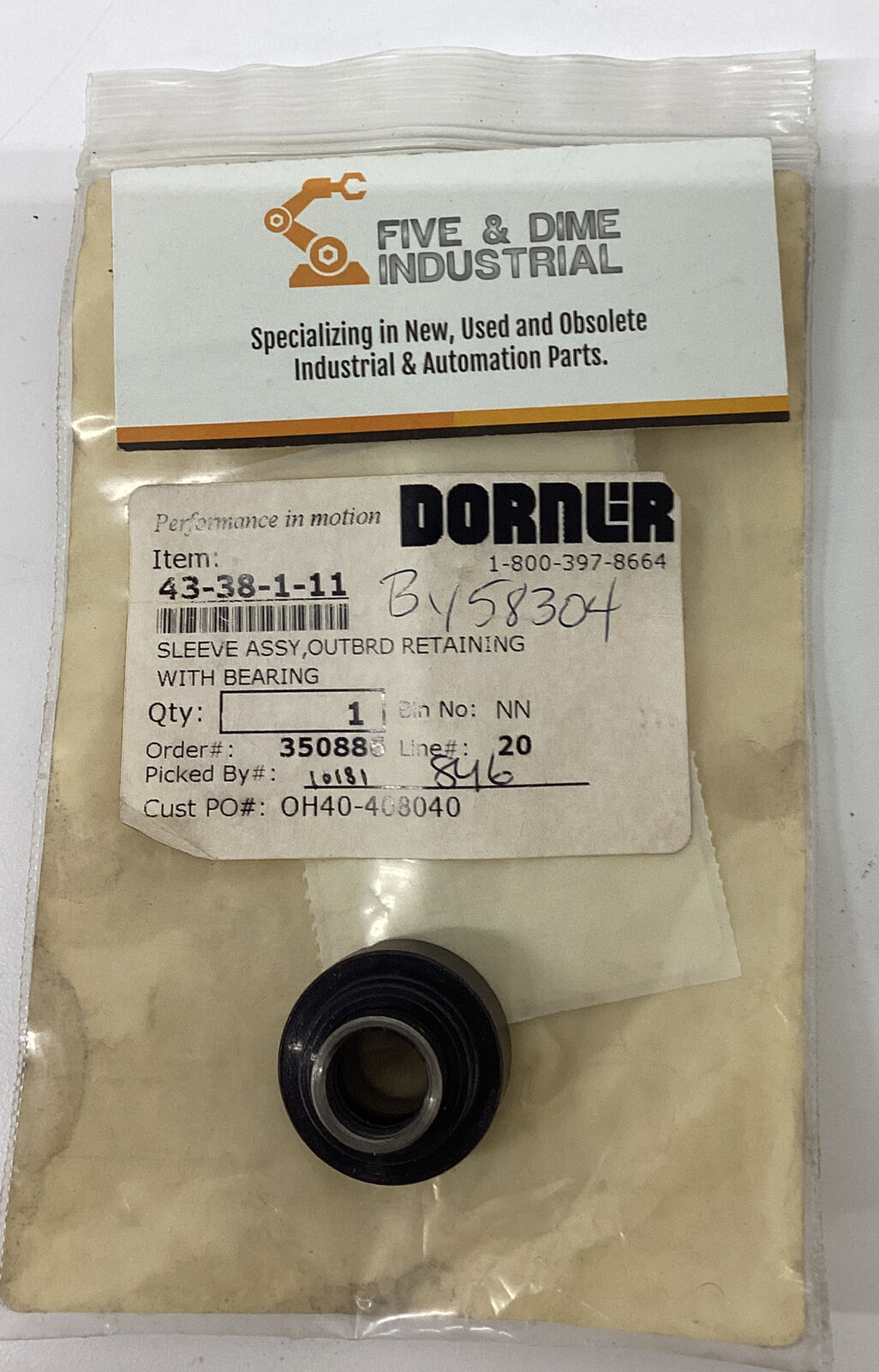Dorner 43-38-1-11 Outboard Bearing (YE262)