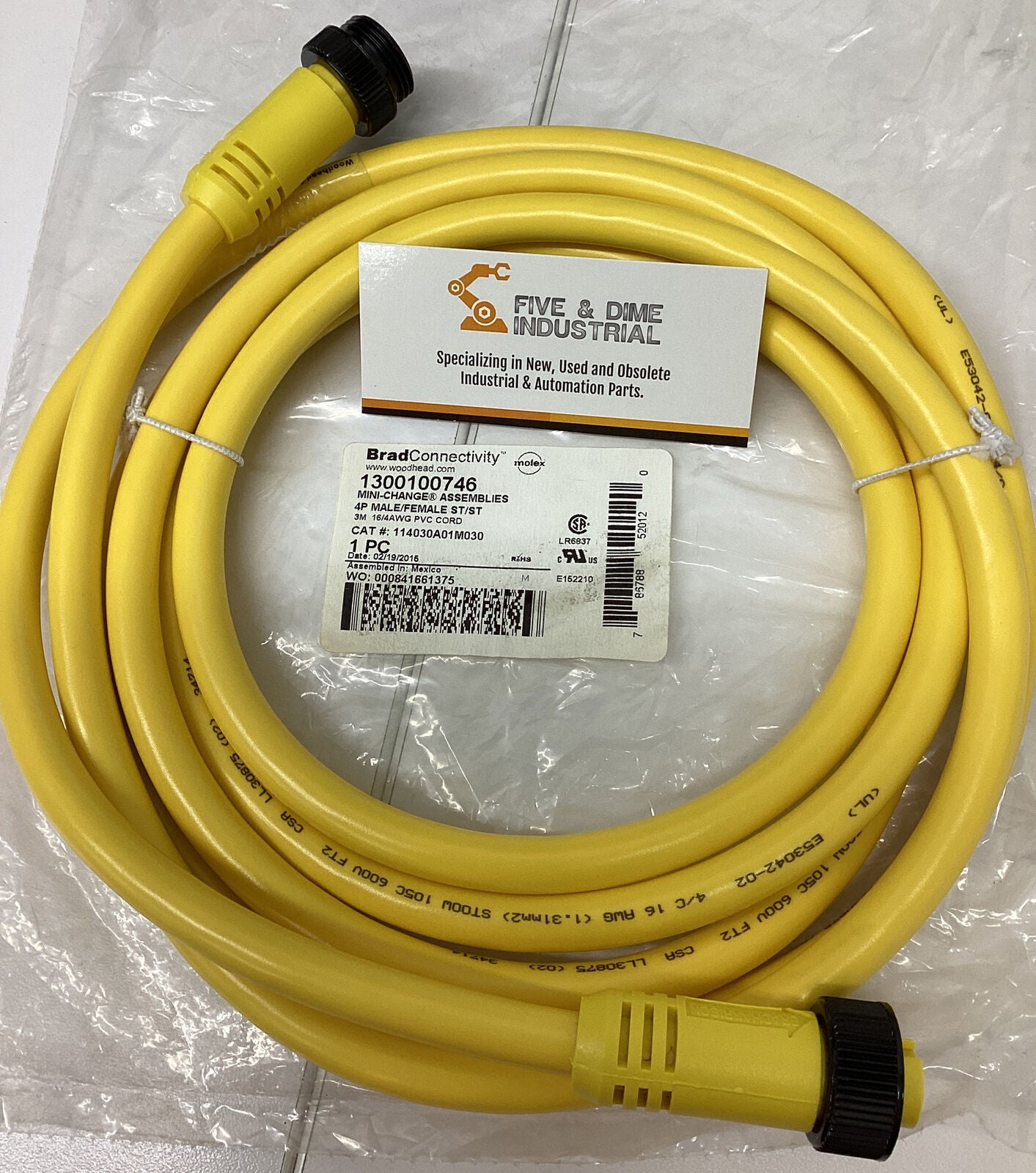 Brad WoodHead 1300100746/ 114030A01M030 4P mini Change Cable 3M (CBL121)