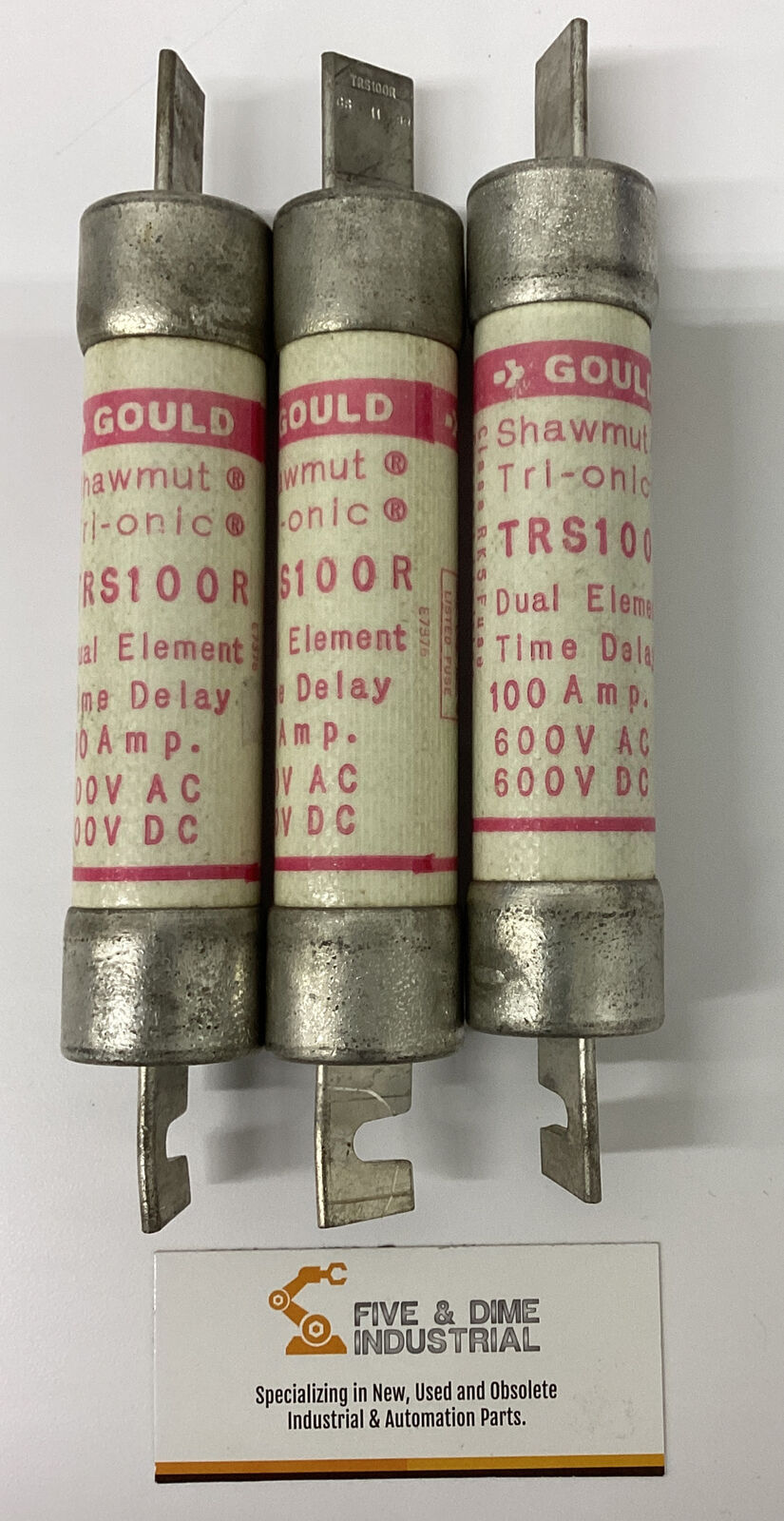 Gould Shawmut  TRS100R Dual Element Fuses 100 Amp Lot of 3 (CL266)