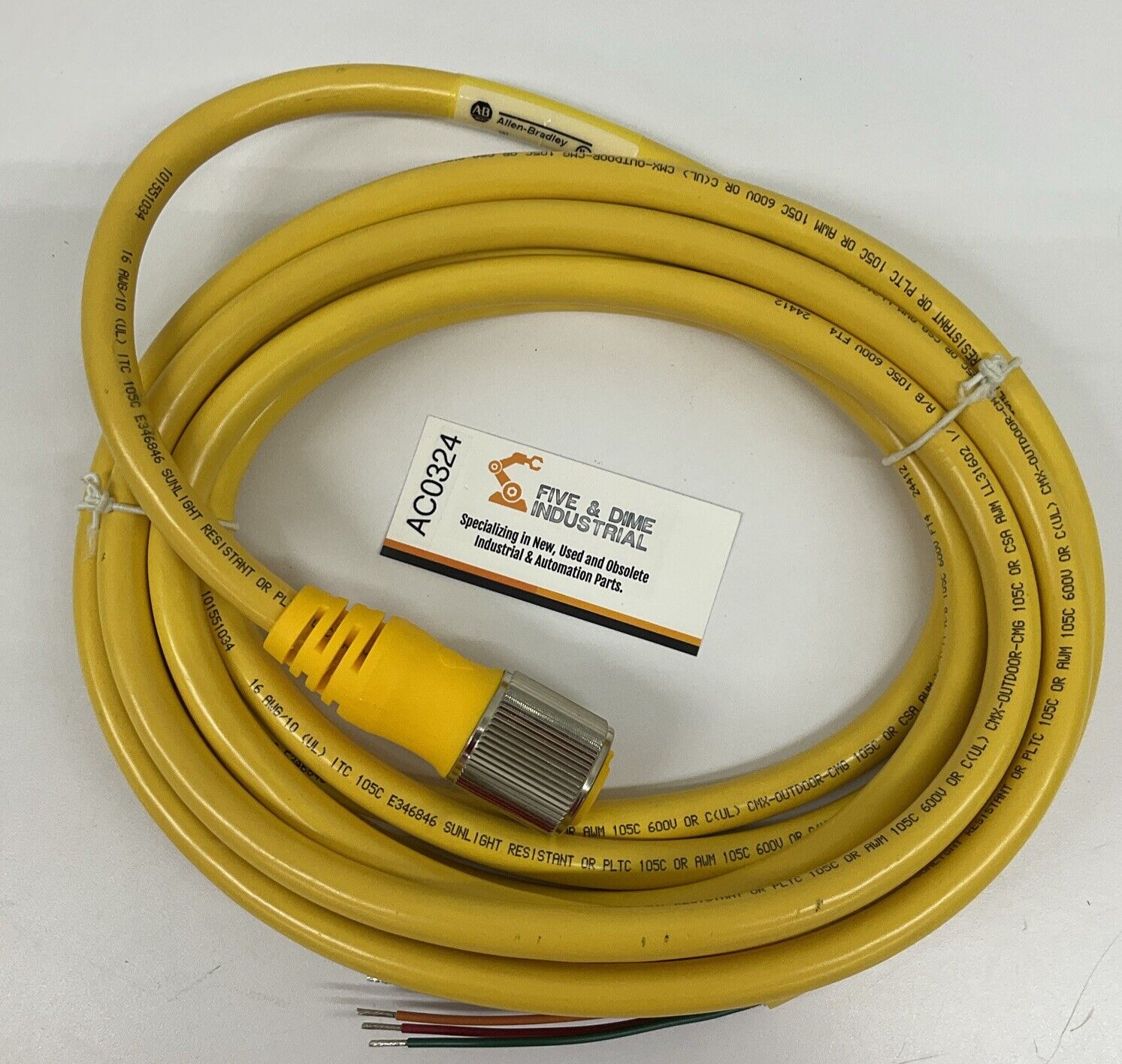 Allen Bradley 889N-F10AF-5 Mini Cable, Female, Straight 5-Meters (CBL161)