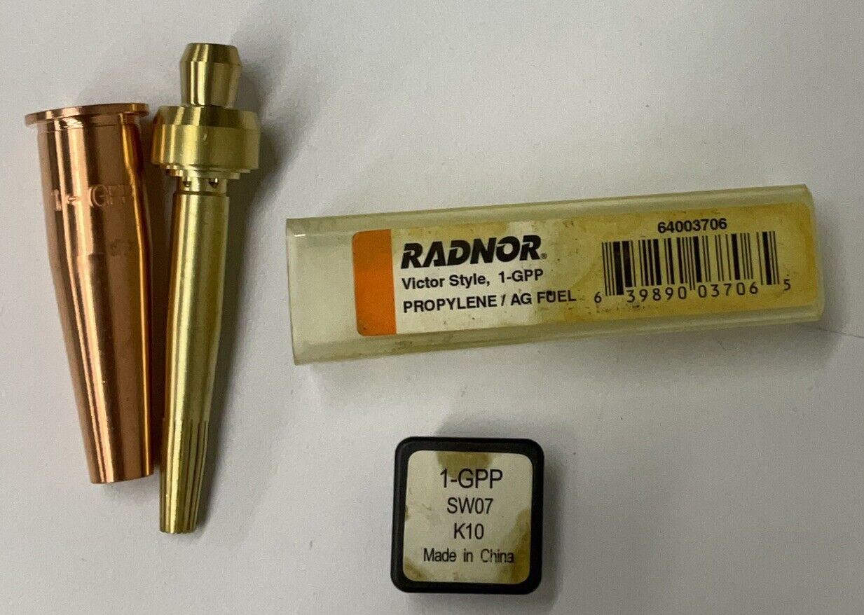 Radnor 64003706 1-gpp Size 1  2 Piece Propylene Cutting Torch Tip  (CL198) - 0