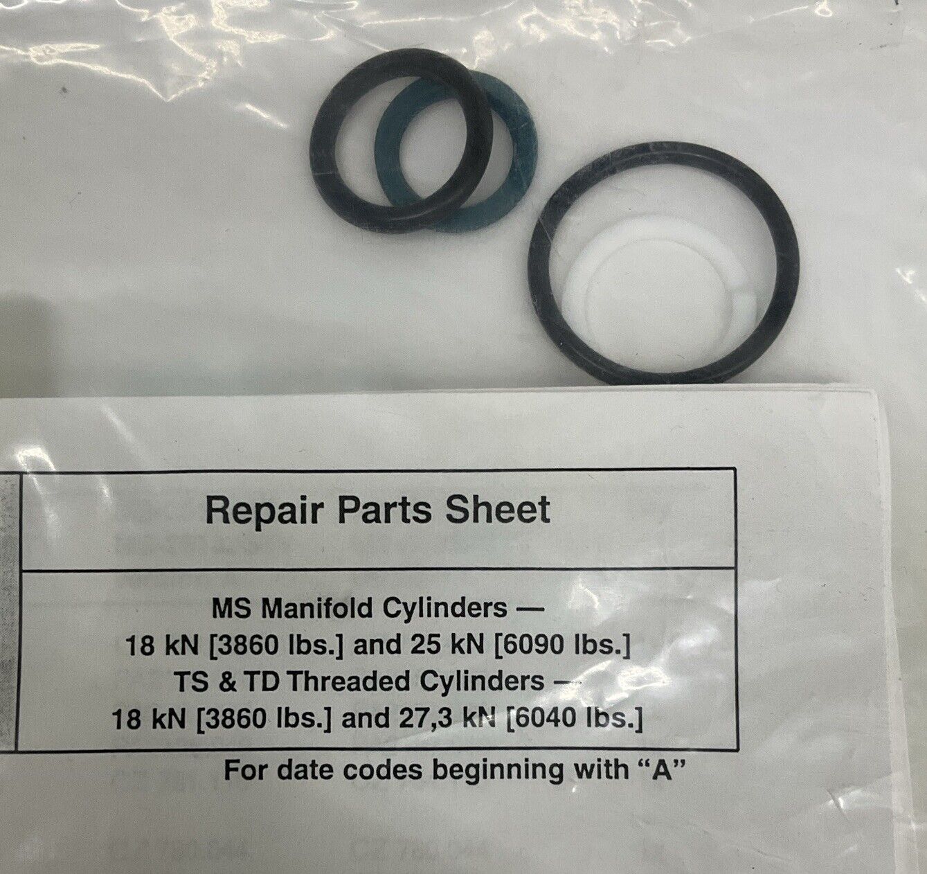 Enerpac MS18K Service Repair Kit for MS, TS & TD "A" Cylinders (BK101)