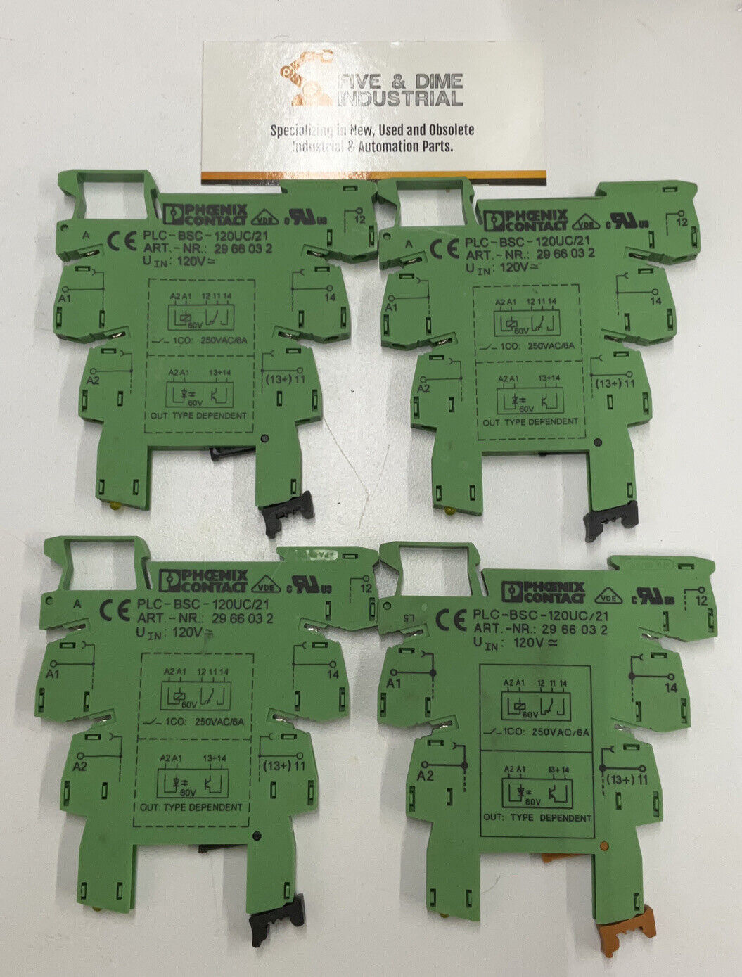 Phoenix Contact PLC-BSC-120UC / 21 29-66-03-2 Lot of (4) Relay Holder (CL279)