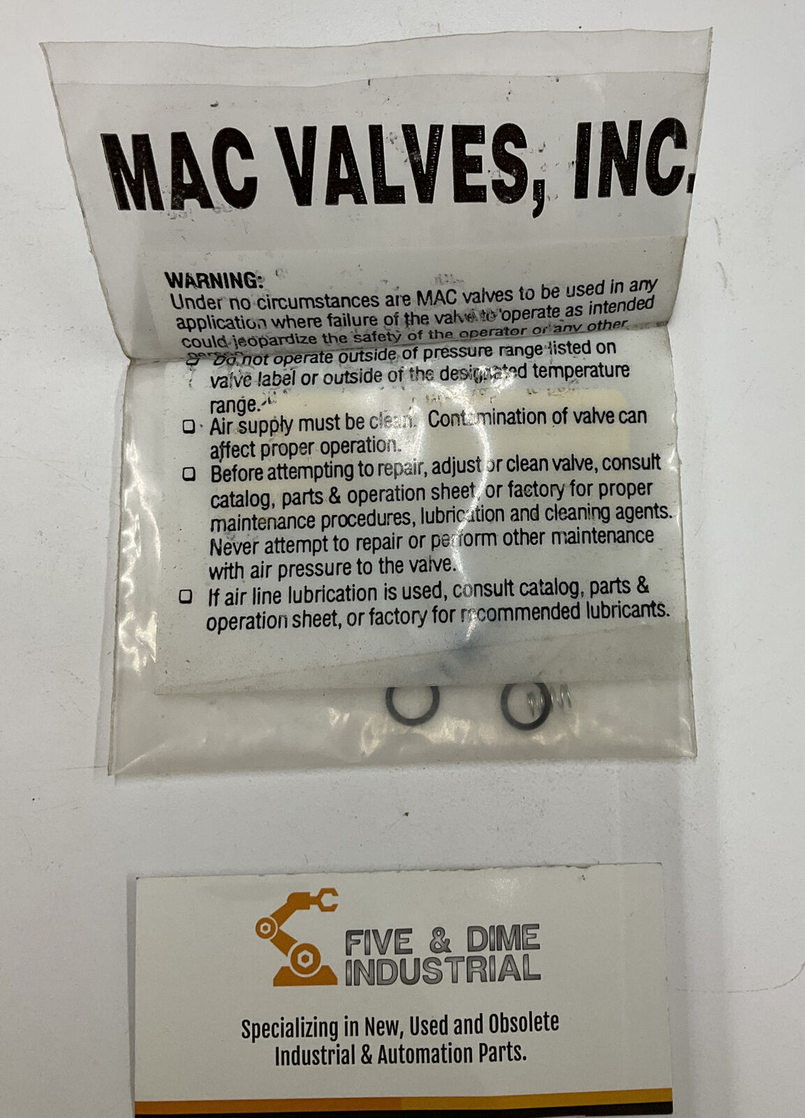 Mac Valves K-00001-01 New Solenoid Valve Repair Kit (GR157)